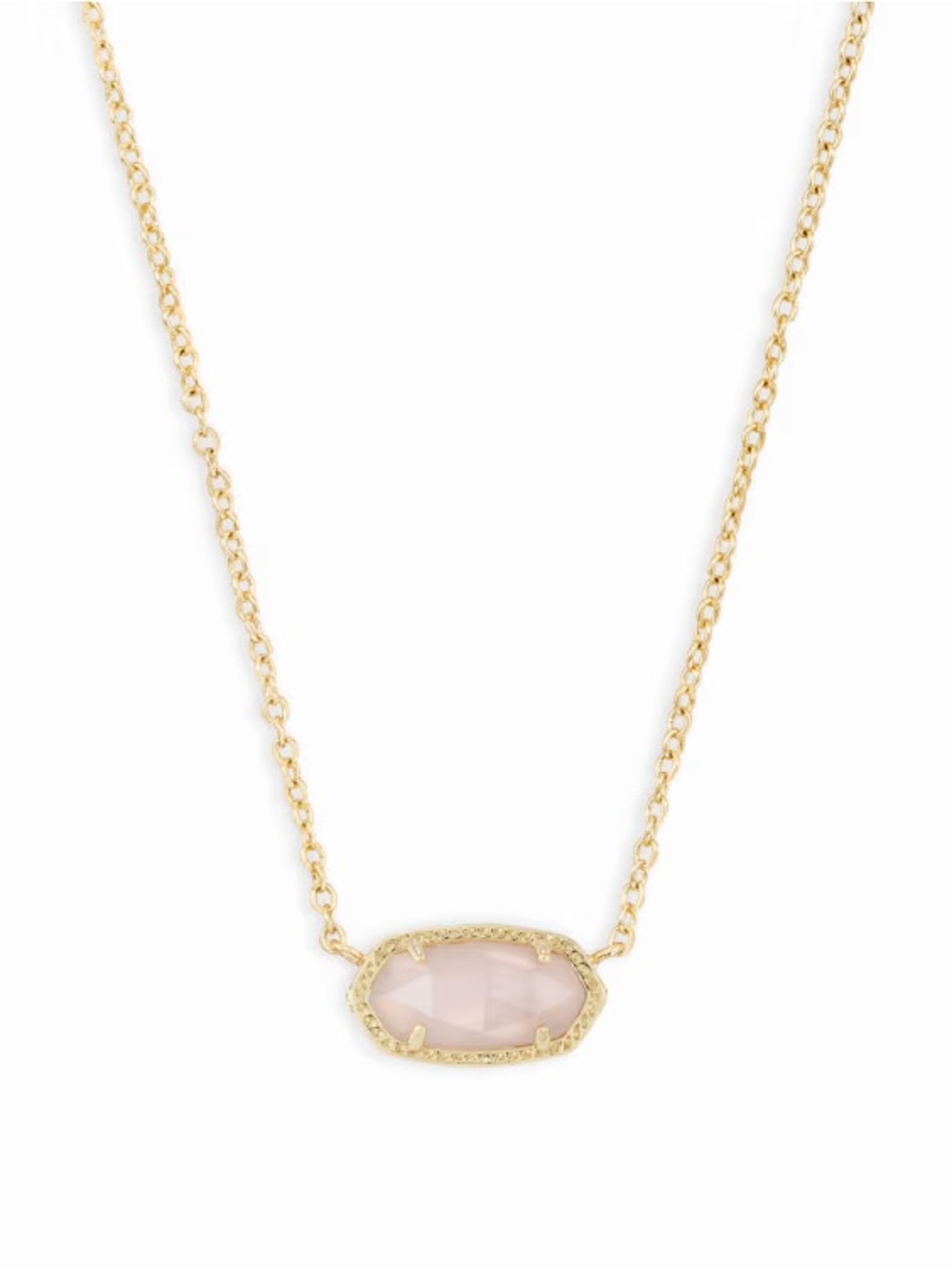 Kendra Scott Rose Quartz Gold Chain Necklace